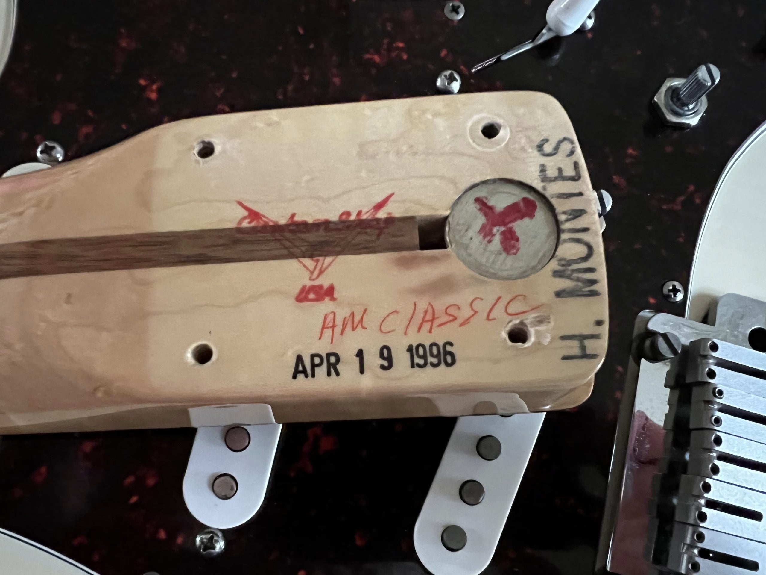 SOLD - 1996 Fender Custom Shop American Classic NOS Stratocaster White Blonde