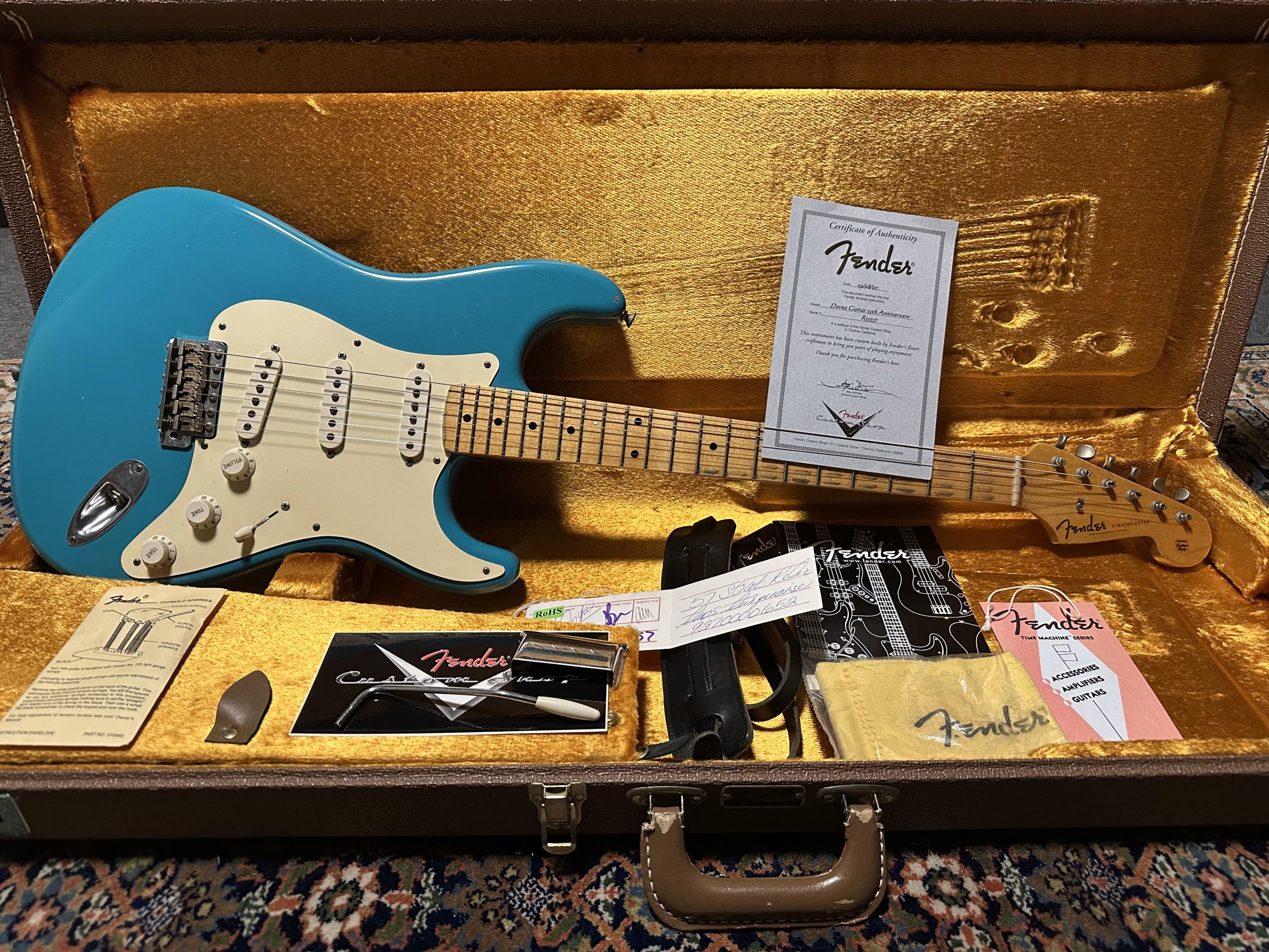 SOLD - 2007 Fender Custom Shop '57 Dave's Guitar Shop 25th Anniversary Relic Stratocaster Taos Turquoise