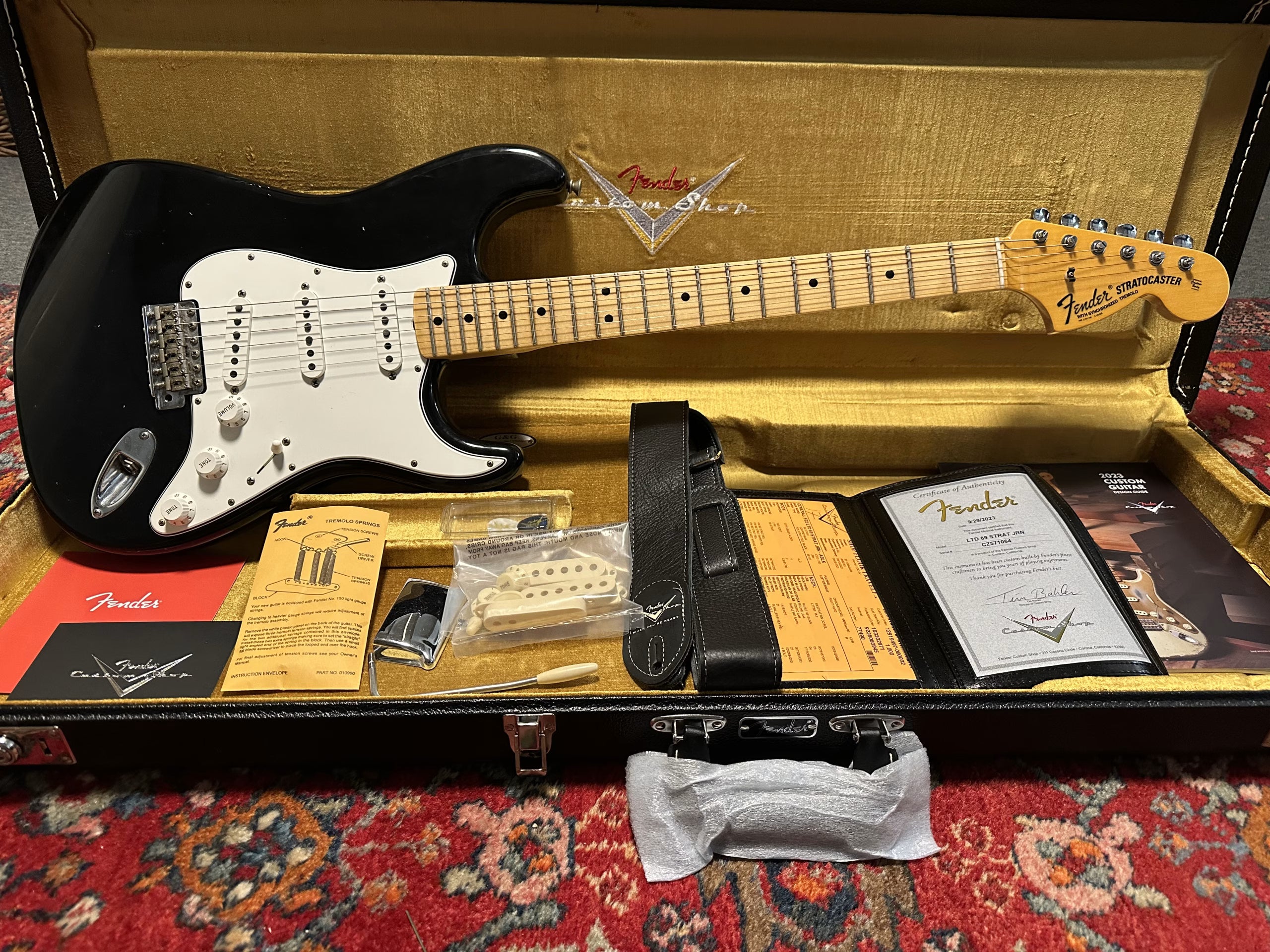 SOLD - 2023 Fender Custom Shop '69 LTD Journeyman Stratocaster Black