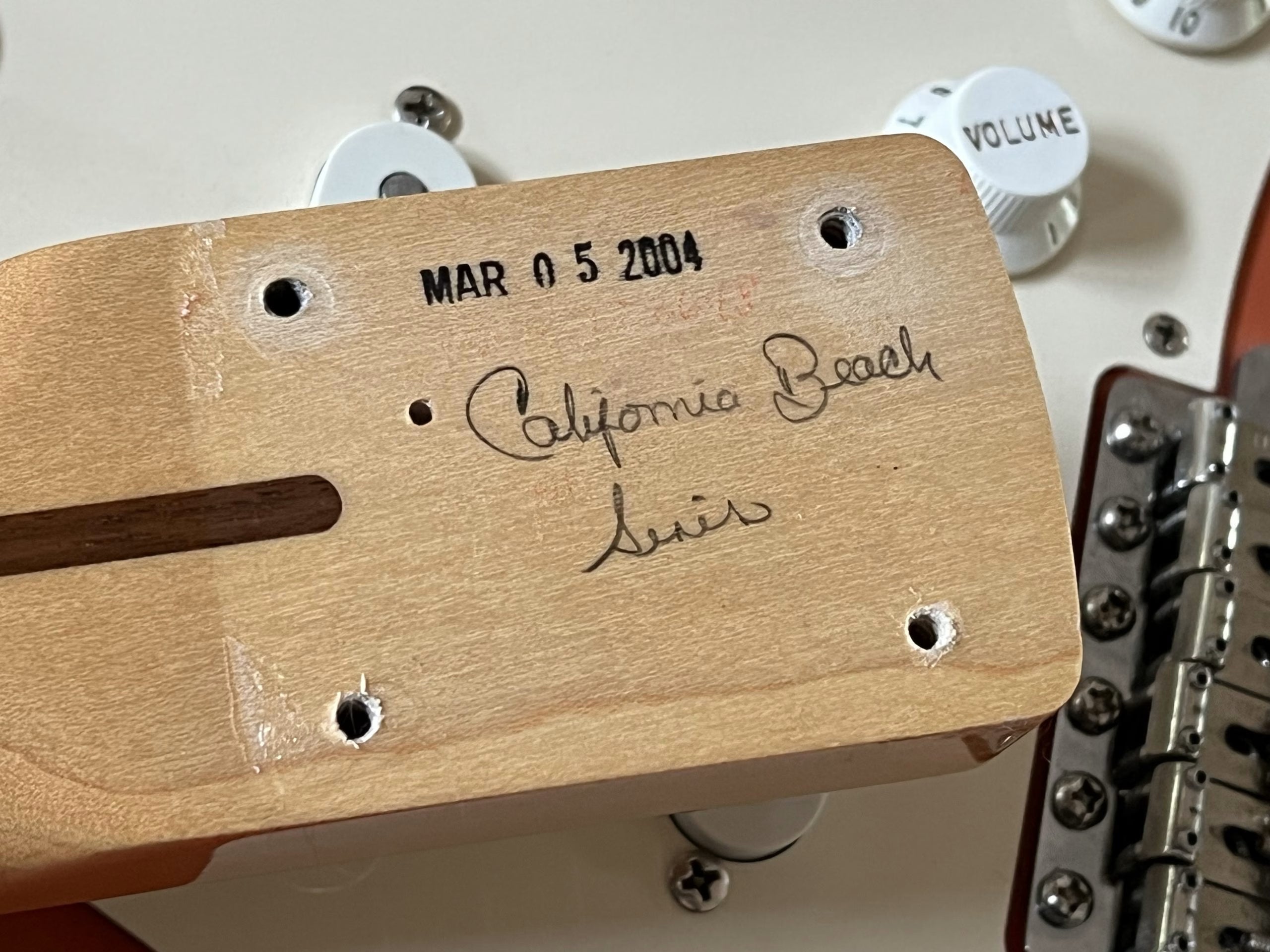 SOLD - 2004 Fender Custom Shop 57 California Beach Limited Edition NOS Stratocaster Coral Sunset