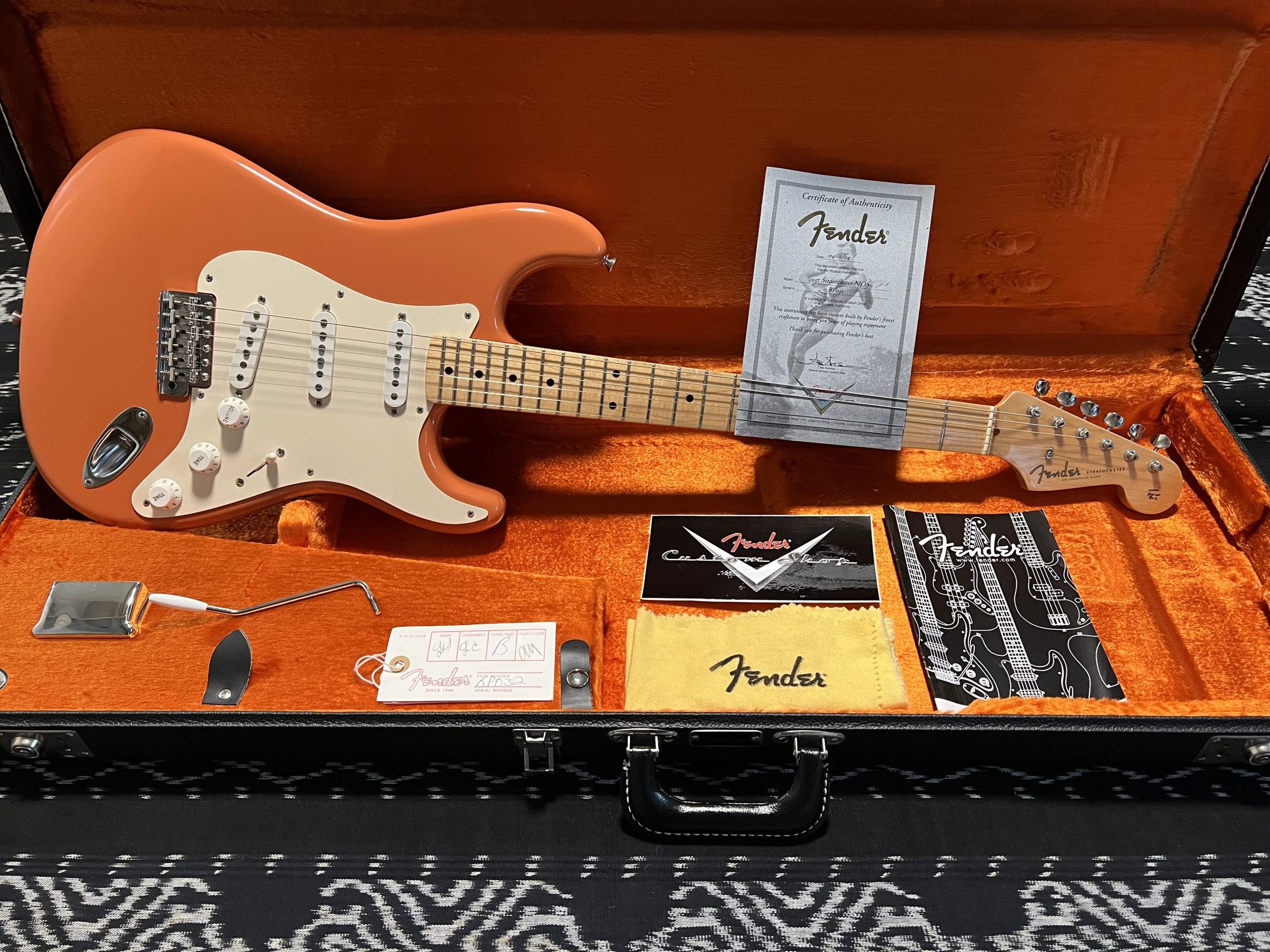 SOLD - 2004 Fender Custom Shop 57 California Beach Limited Edition NOS Stratocaster Coral Sunset