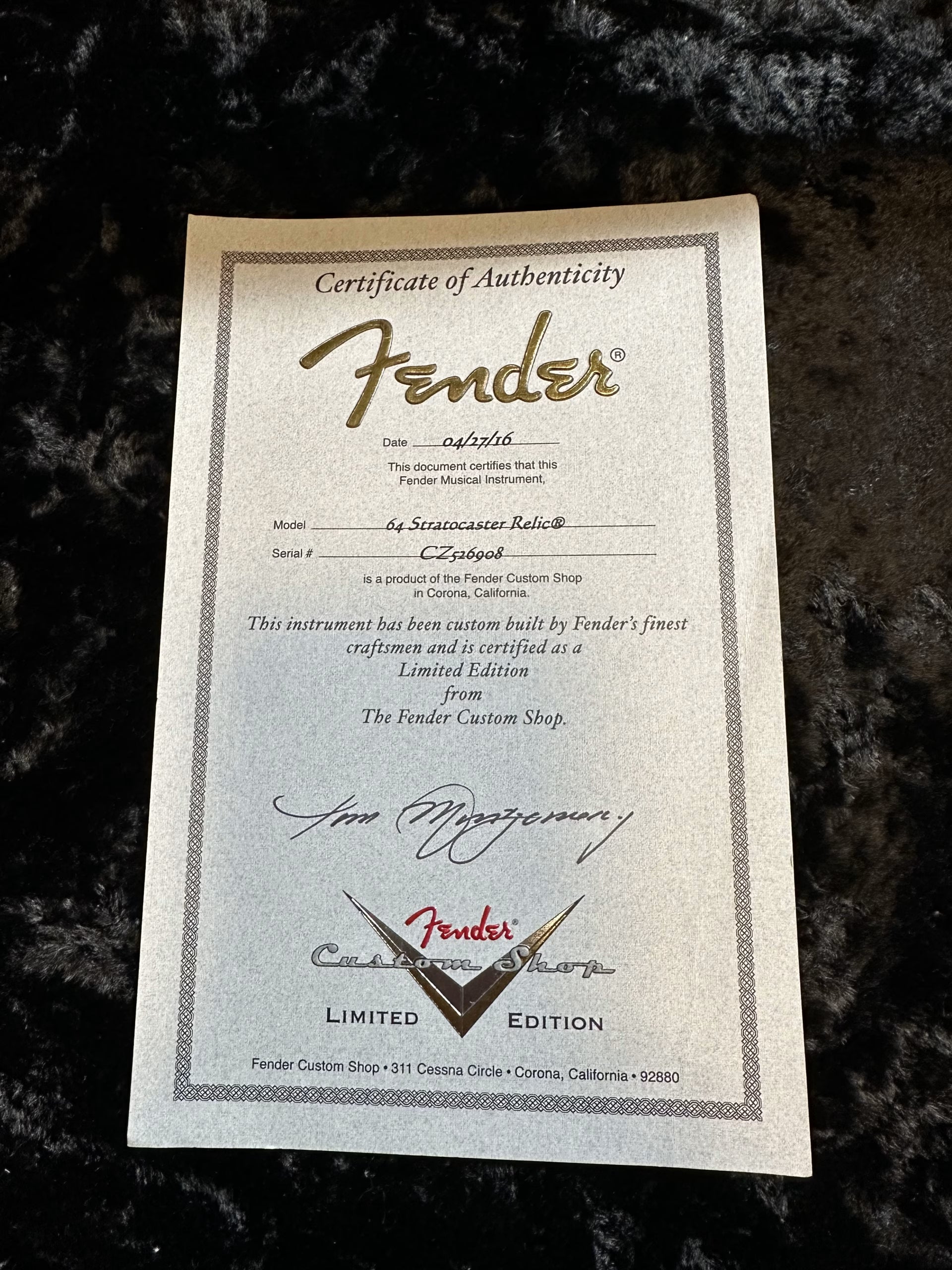 SOLD - 2016 Fender Custom Shop '64 LTD NAMM Josefina Campos Pickups Relic Stratocaster Sonic Blue
