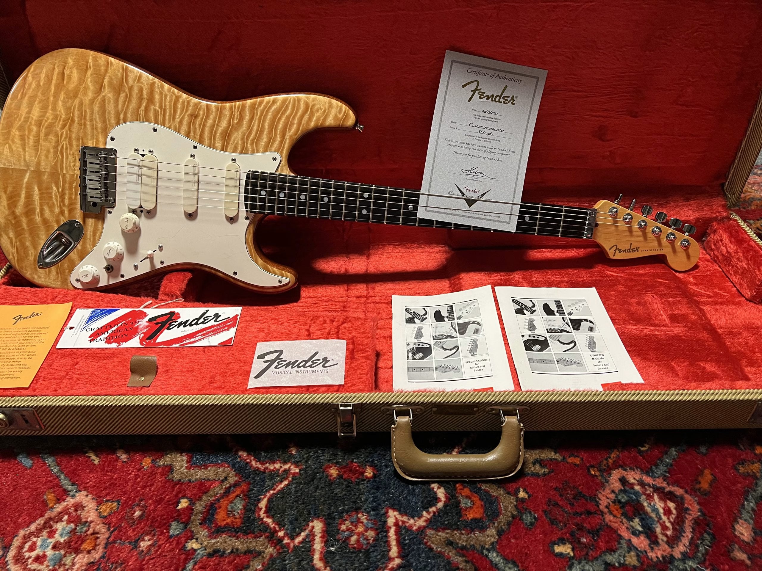 SOLD - 1993 Custom Shop Set-Neck Stratocaster Natural