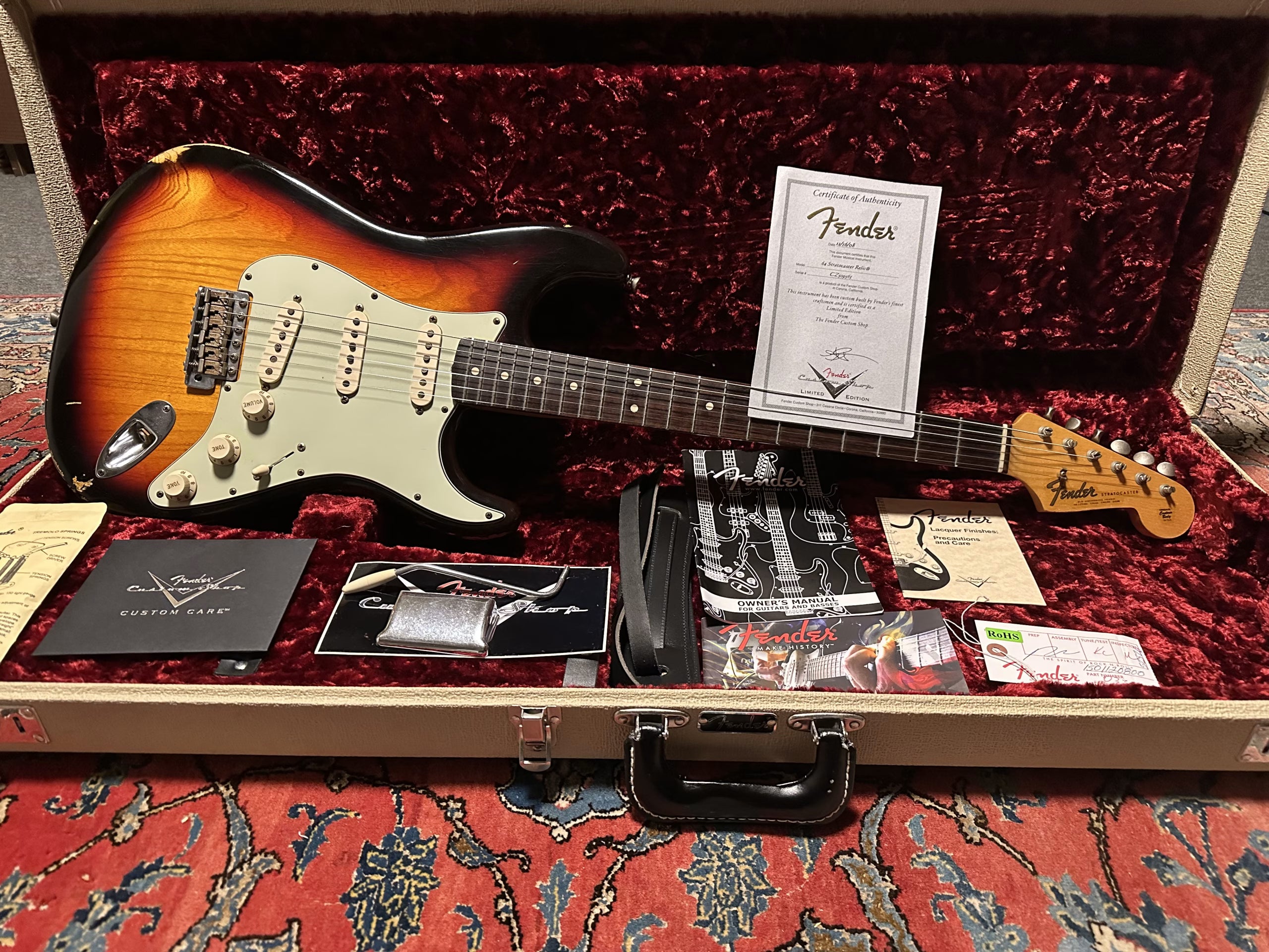 SOLD - 2008 Fender Custom Shop '64 LTD NAMM Relic Stratocaster Sunburst