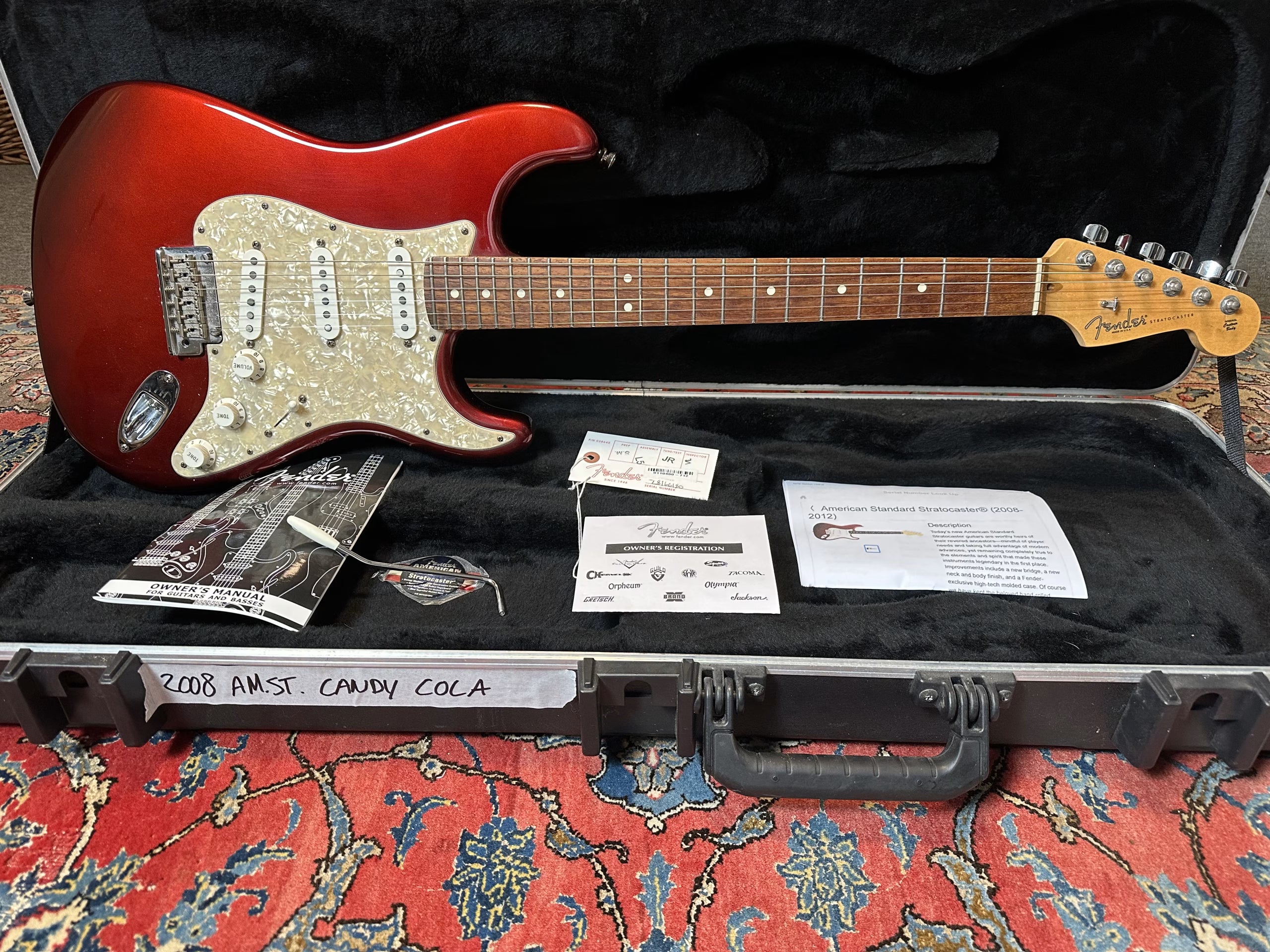 SOLD - 2008 Fender American Standard Stratocaster Candy Cola