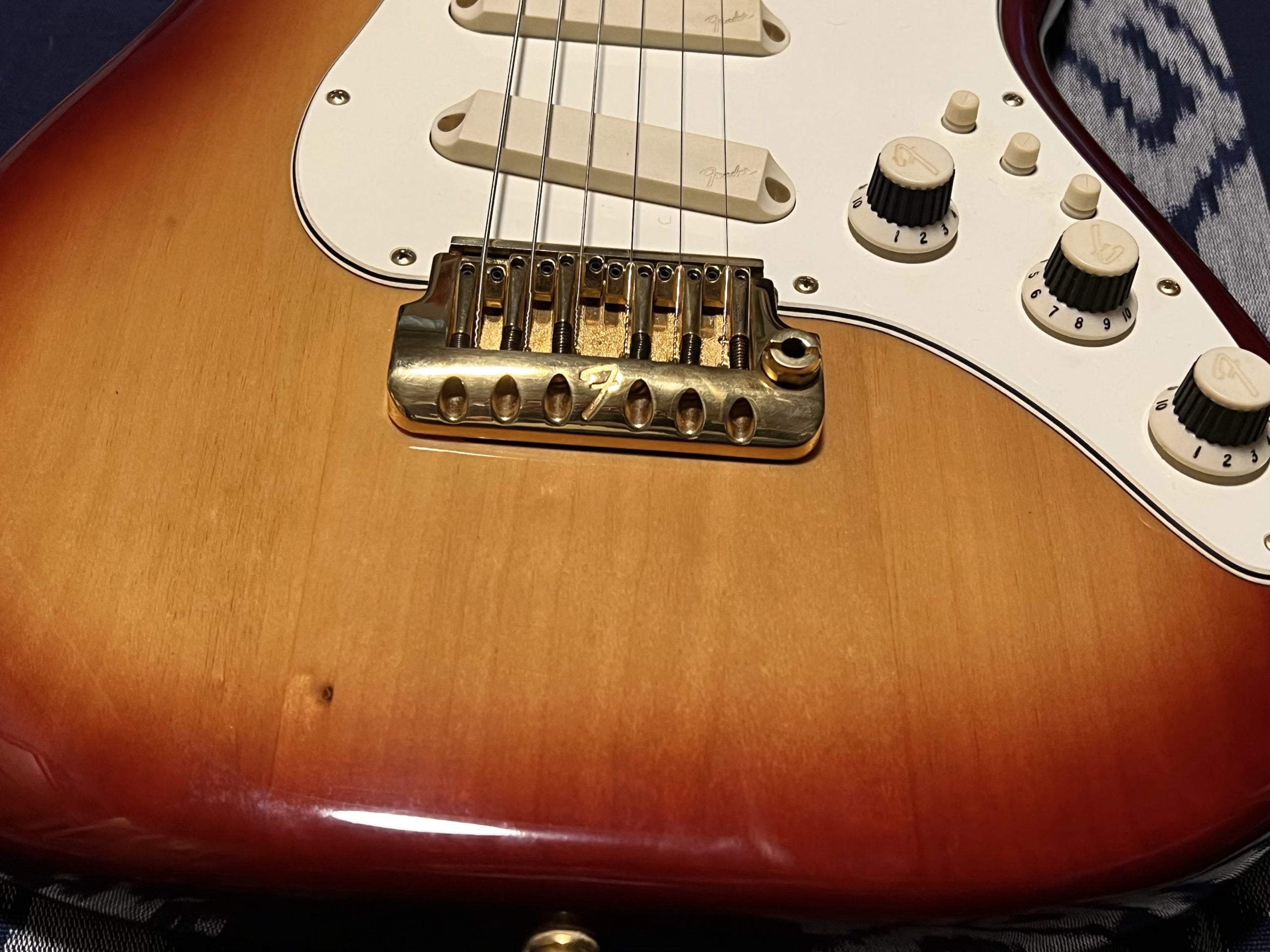 SOLD - 1983 Gold Elite Stratocaster Sienna Sunburst