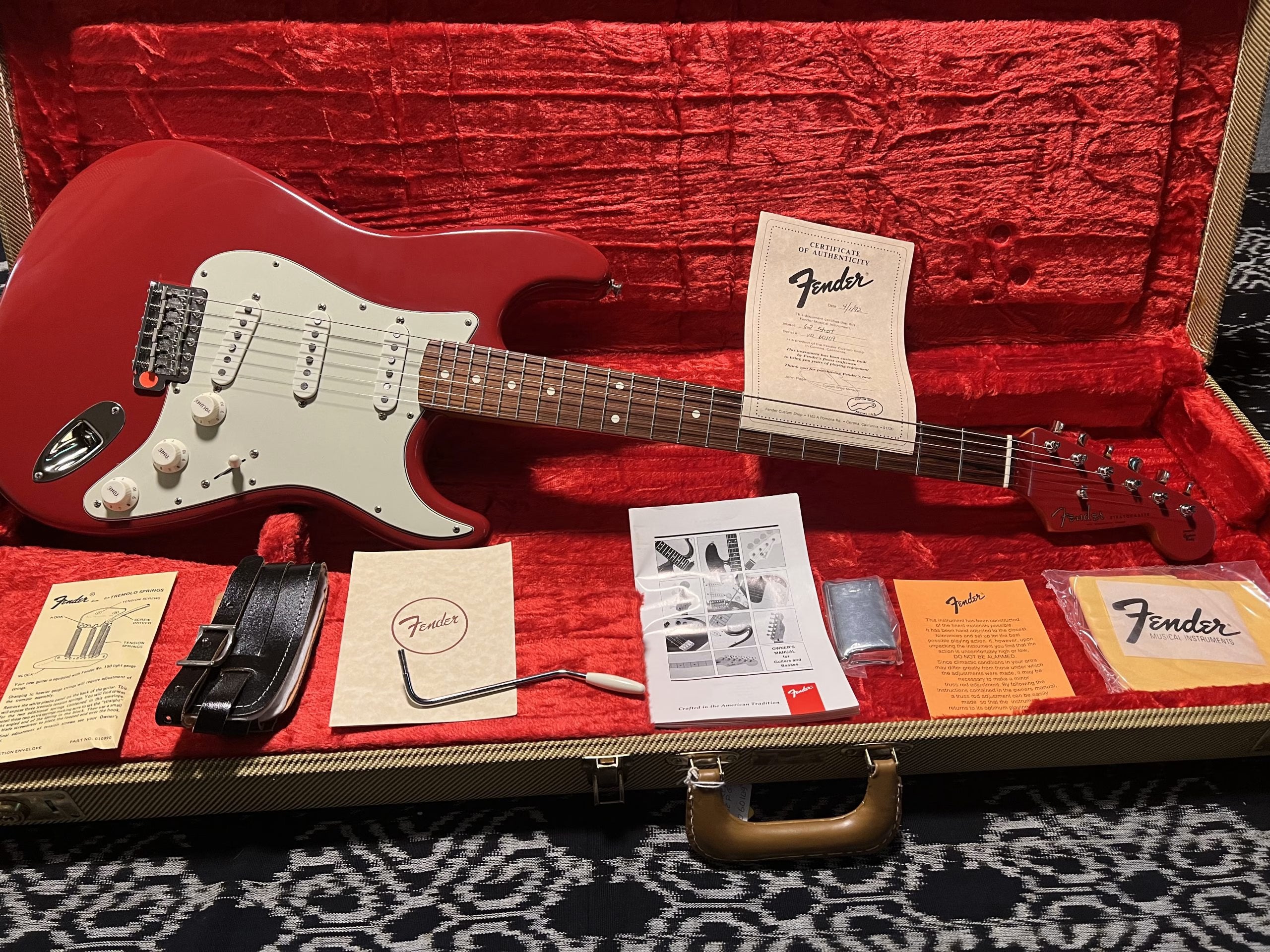 SOLD - 1992 Custom Shop 62 Stratocaster Dakota Red